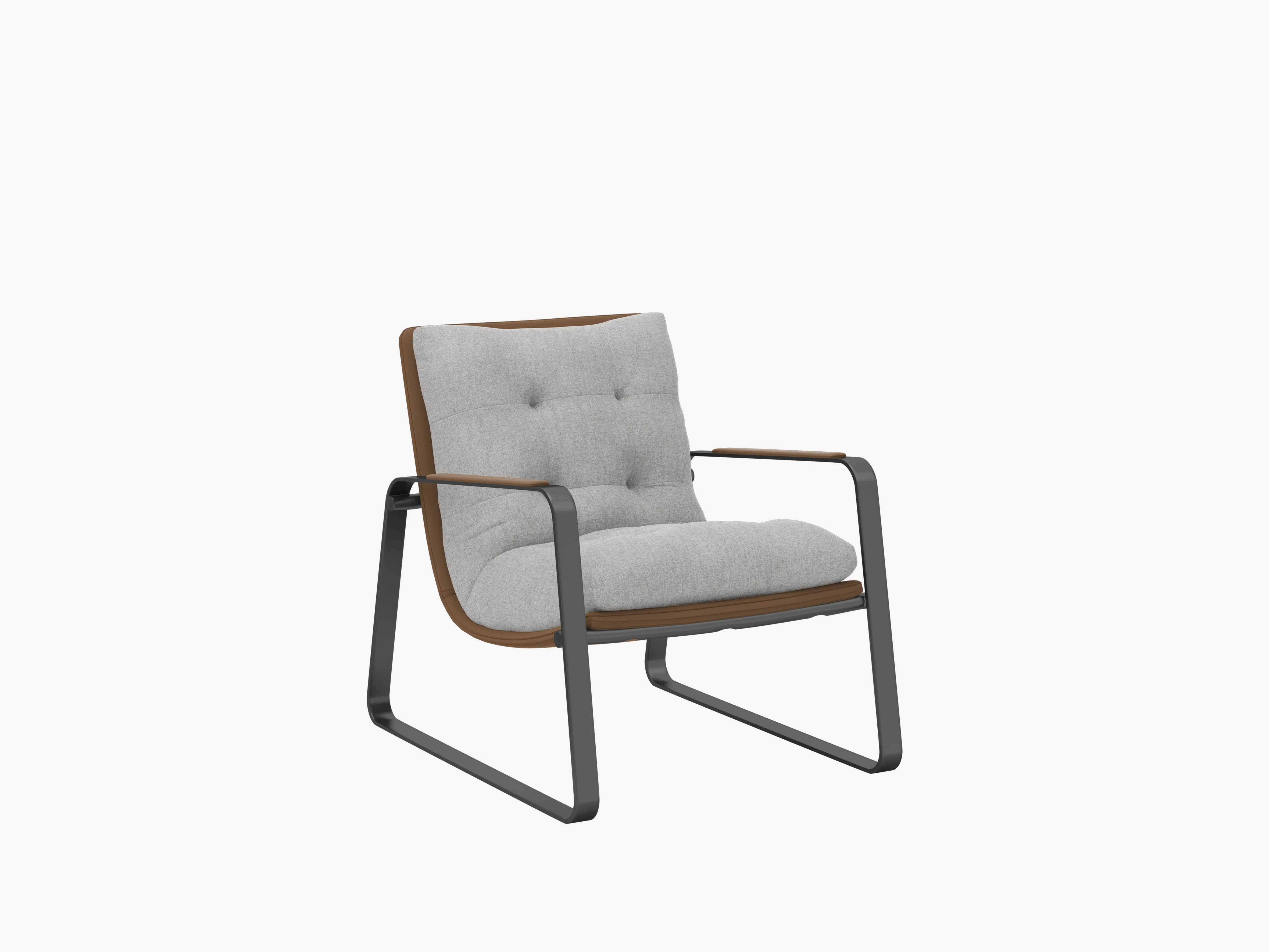 Kimball Tolliver Lounge Chair, Light Grey, New Rework Office Furniture