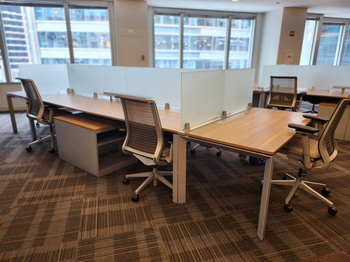 Steelcase Benching Workstations 30x60 - Preowned - FOB Chicago, IL - Available May 15, 2024