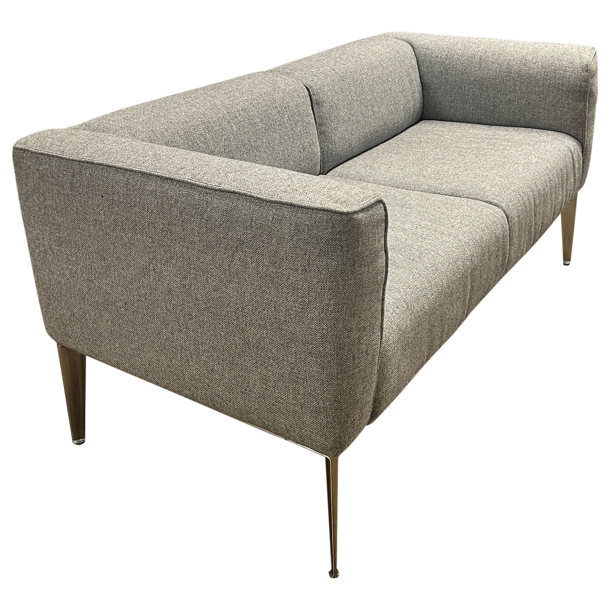 Arper Sean Two Seat Sofa, Grey Preowned Rework Office Furniture