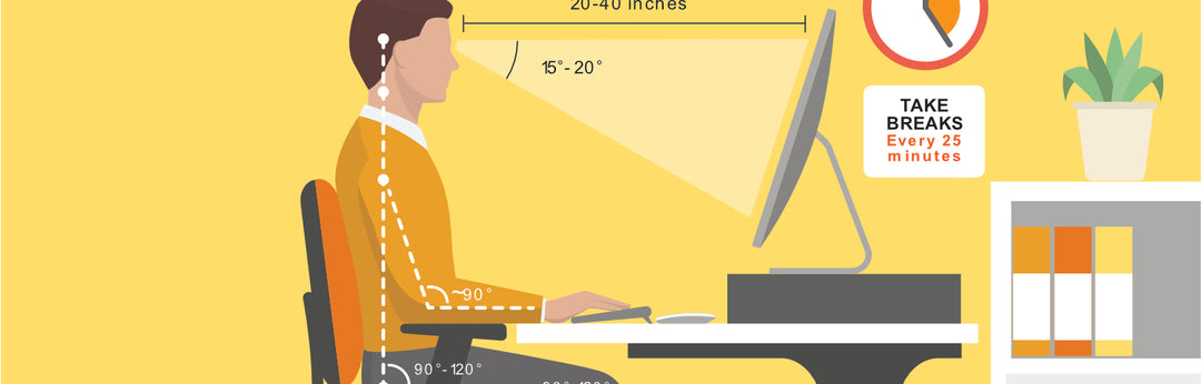 Correct Sitting Posture (Ergonomics Infographic)
