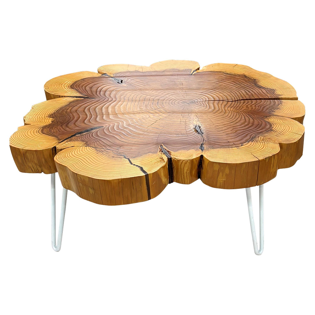 Elpis & Wood Live Edge Wood Coffee Table, Natural - Preowned