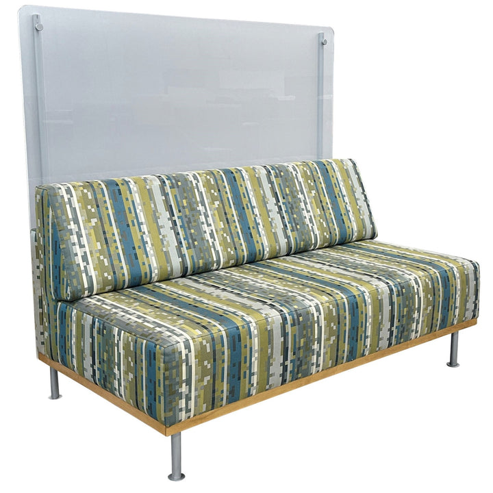 JOFCO Lounge Seat With Privacy Backboard, Anagram Textile - Preowned