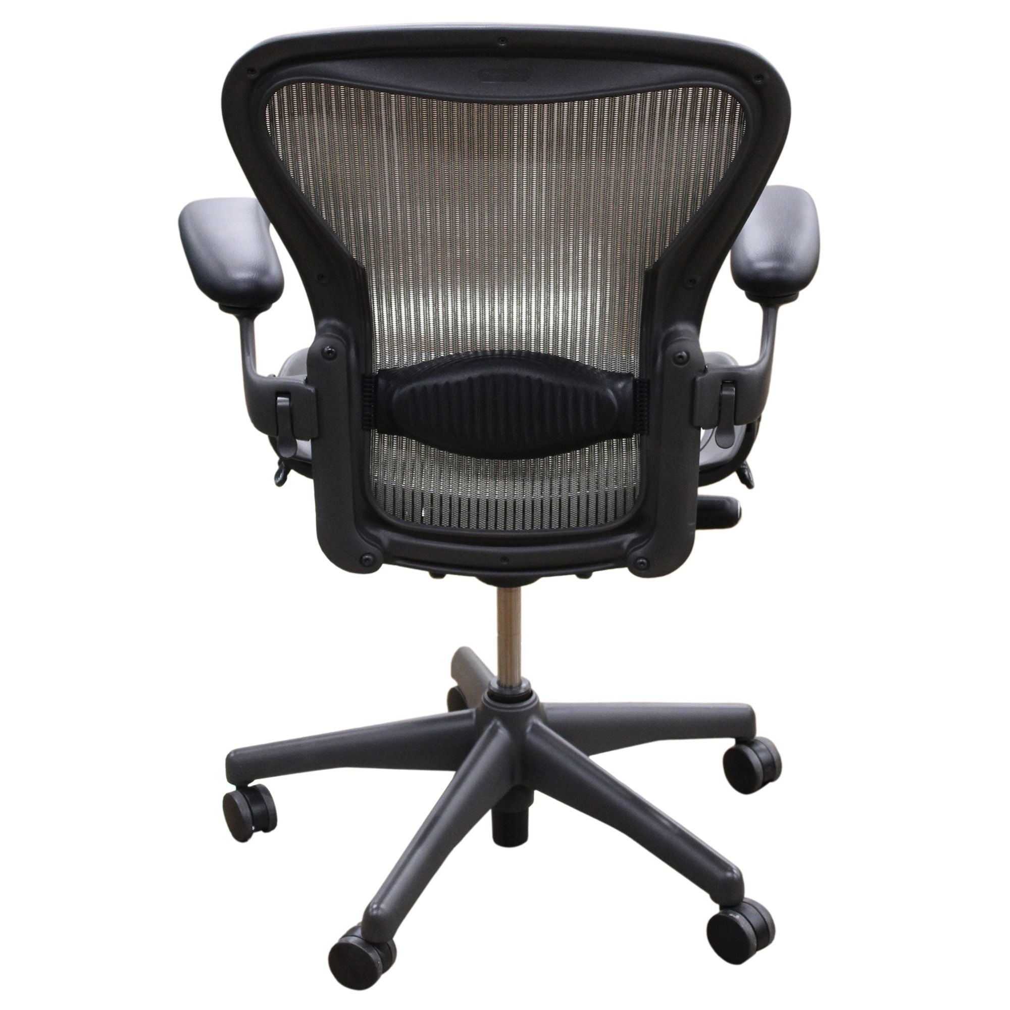 Herman Miller Aeron Size B Task Chair, Fully Functional Arms, Grey - Preowned