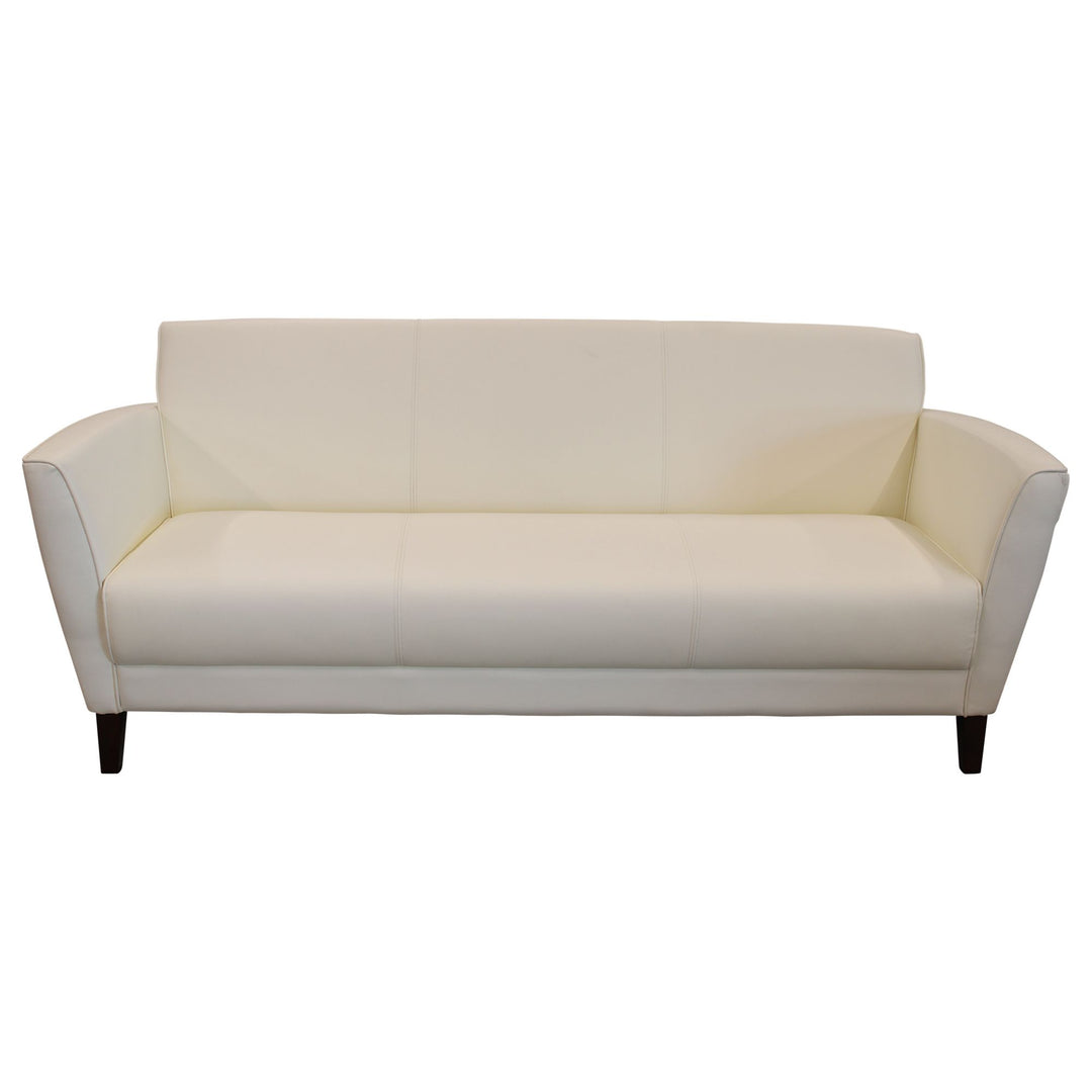 Compel Levengo 3 Seat Sofa, Leather White, New - CLOSEOUT
