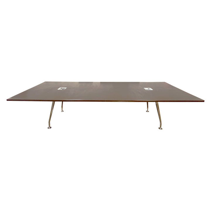 132" Rectangular Stretch Table, Walnut - Preowned