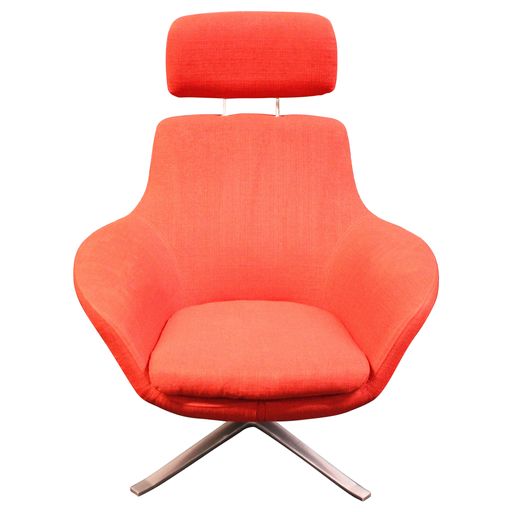 Steelcase Coalesse Bob Lounge Chair with Headrest, Red - Preowned