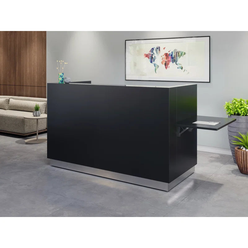 Compel Brooks Reception Desk With Filing Drawer And Base Light - New