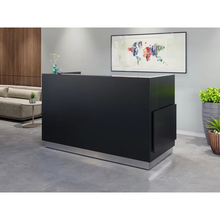 Compel Brooks Reception Desk With Filing Drawer And Base Light - New