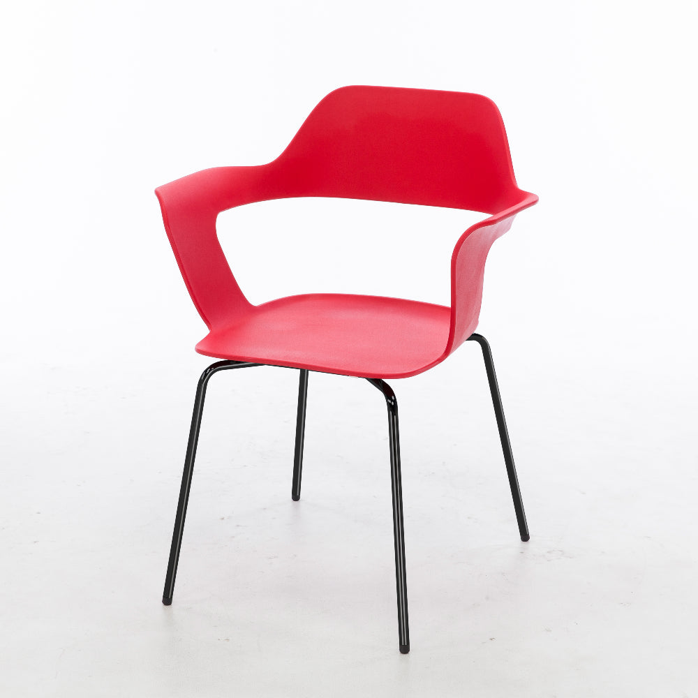 Compel Bardot Stacking Chair, Red Shell  - New Closeout