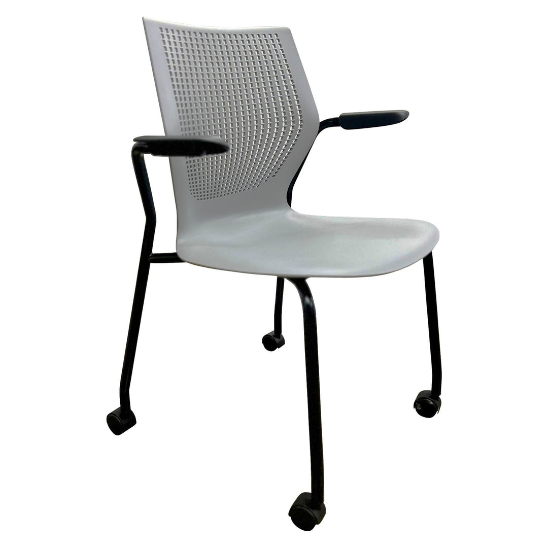 Knoll MultiGeneration Light Task Stacking Chair, Grey - Preowned