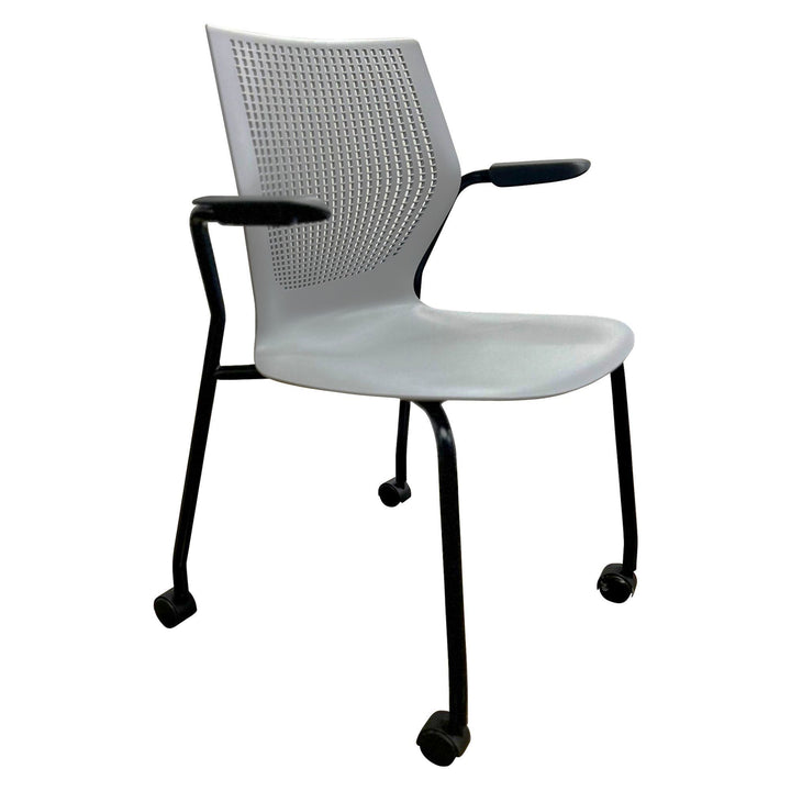 Knoll MultiGeneration Light Task Stacking Chair, Grey - Preowned