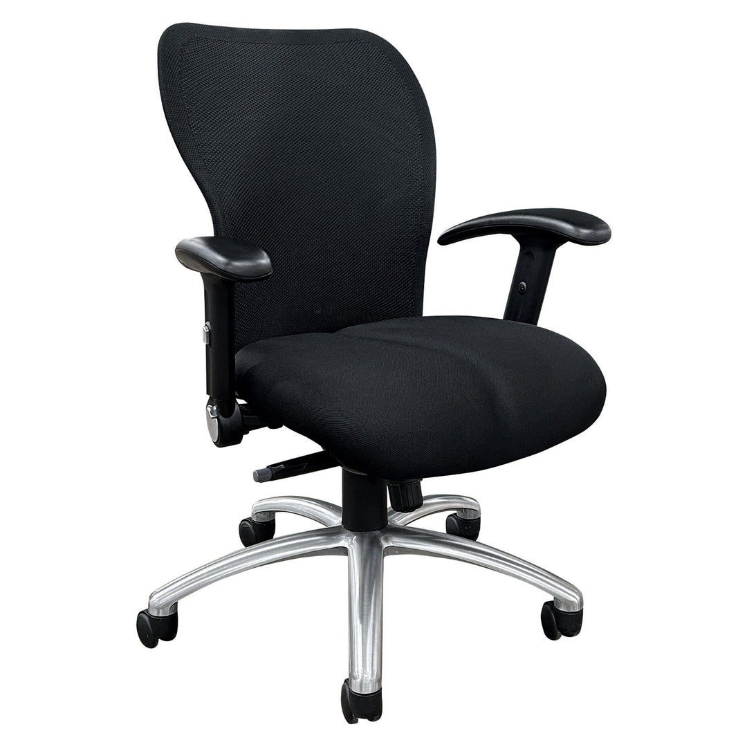 VIA Riva SS Mesh Ergonomic Task Chair, Black - Preowned