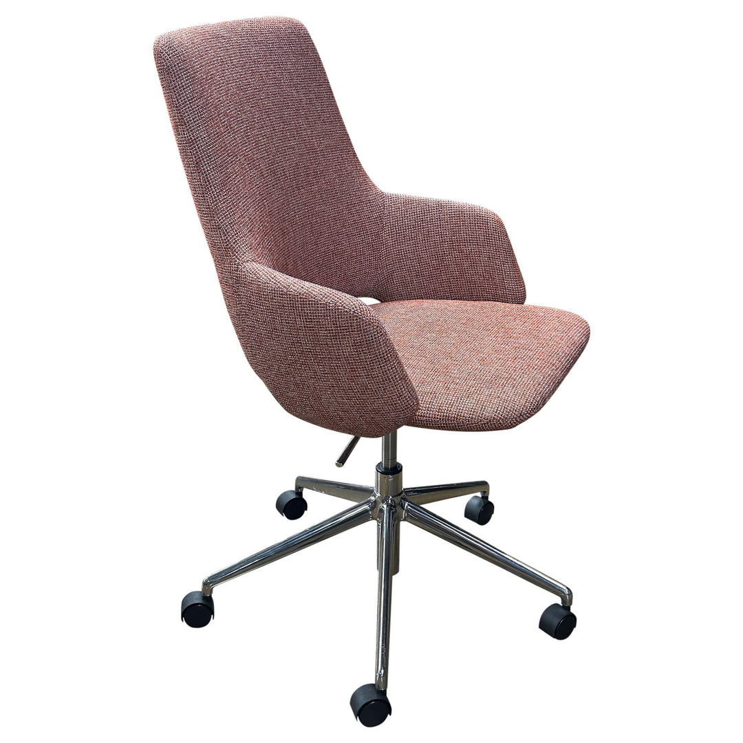 Studio TK Jima Highback 5-Legged Swivel Base Chair, Azalee - Preowned