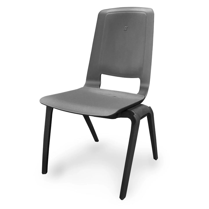 Compel Fila Stackable Chair, Grey -  New