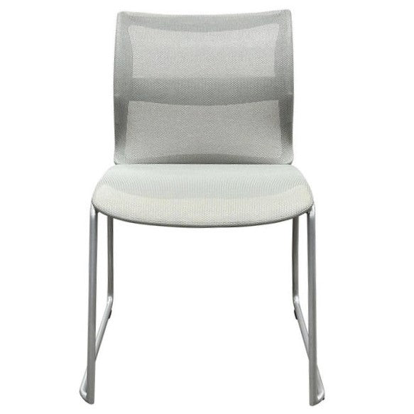 Stylex Zephyr Armless Stacking Chair, Platinum - Preowned