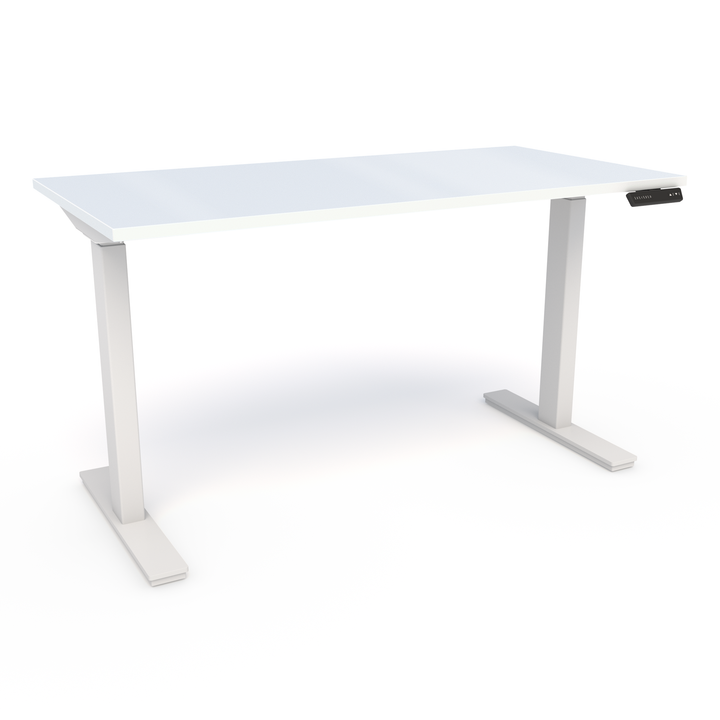 Compel Hilo - T Leg Height Adjustable Desk, White Base - New CLOSEOUT