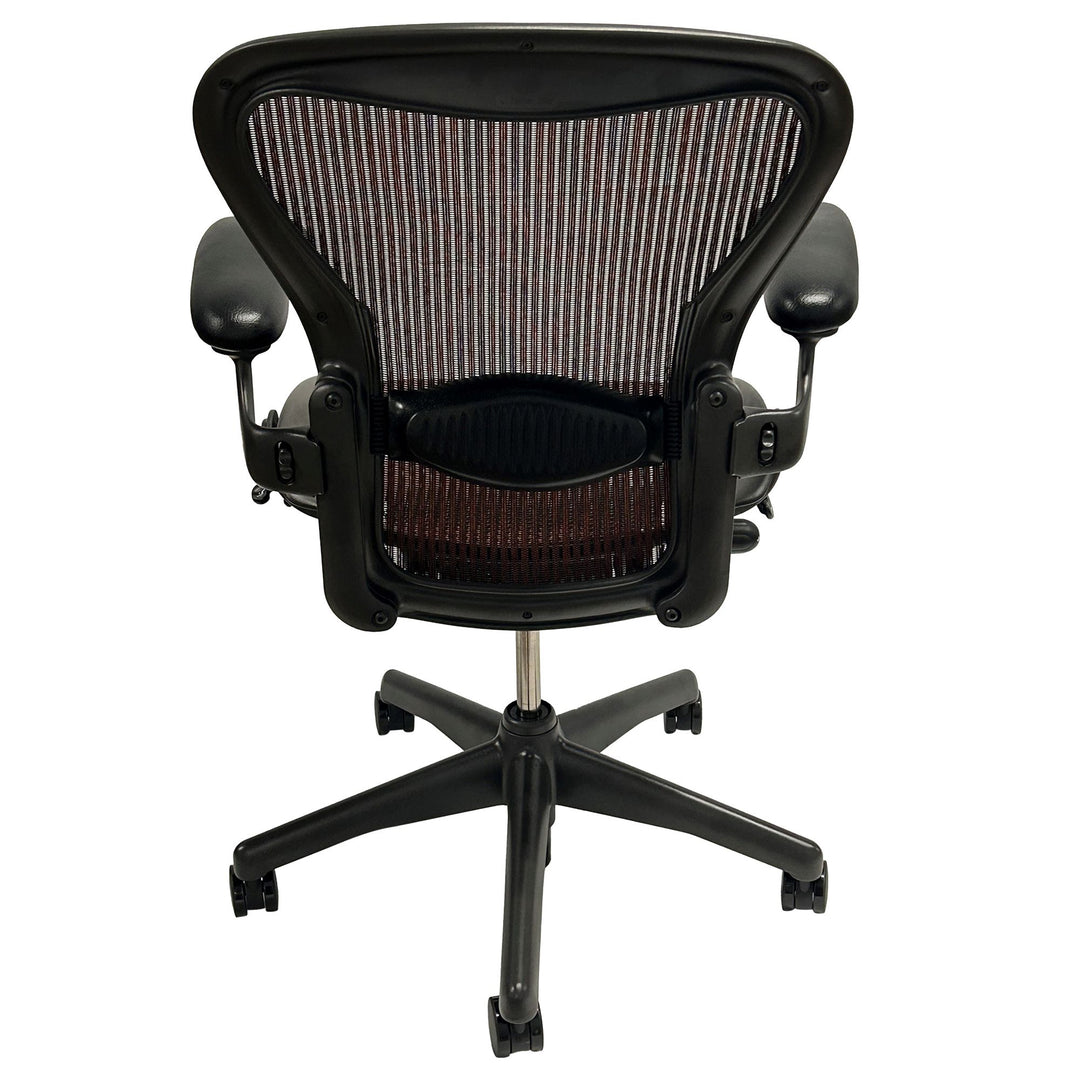 Herman Miller Aeron Size B Task Chair, Fully Functional Arms, Garnet - Preowned