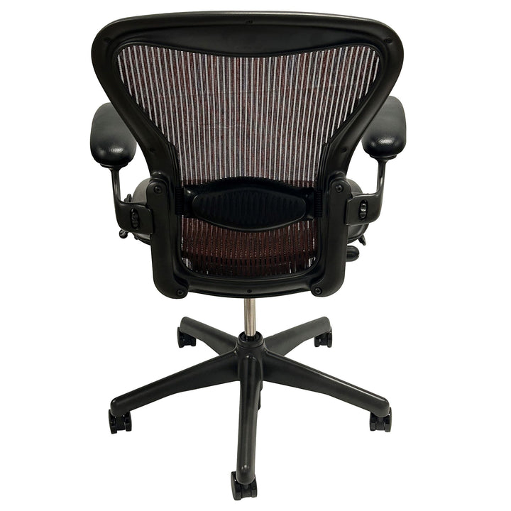 Herman Miller Aeron Size B Task Chair, Fully Functional Arms, Garnet - Preowned