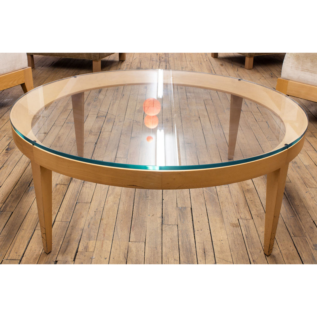 42" Round Glass Occasional Table - Preowned