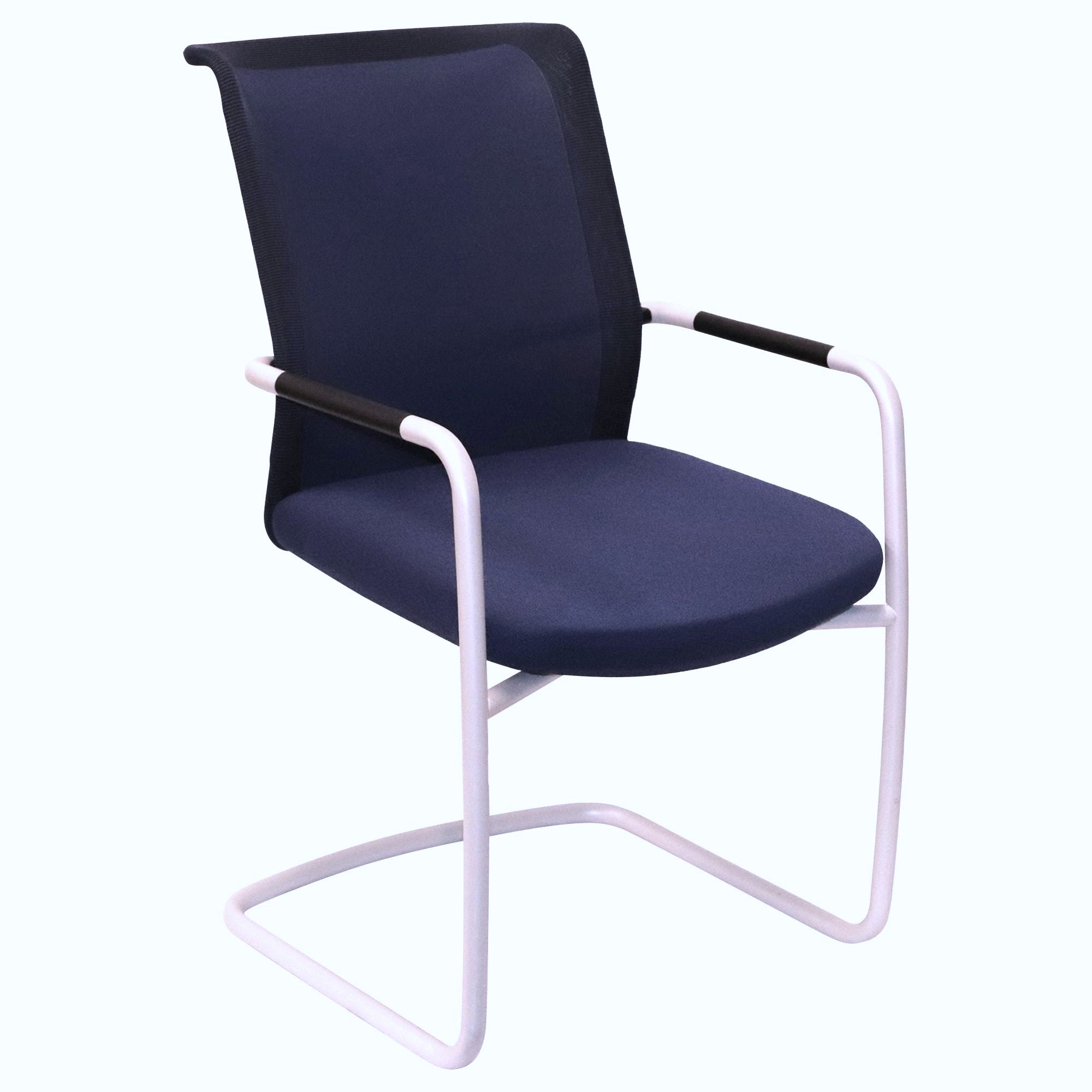 Nienkamper Sled Base Side Chair, Midnight Blue White Base - Preowned