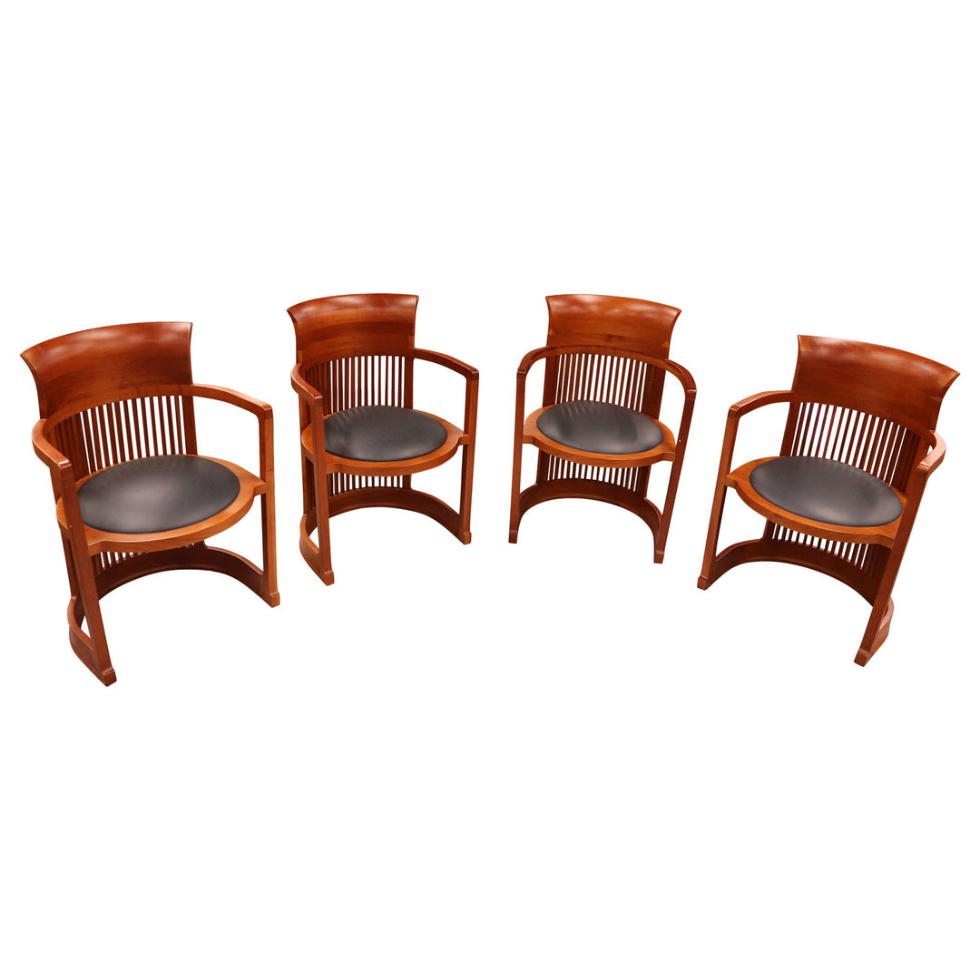 Barrel Chair Set of 4, Cherry -  Preowned