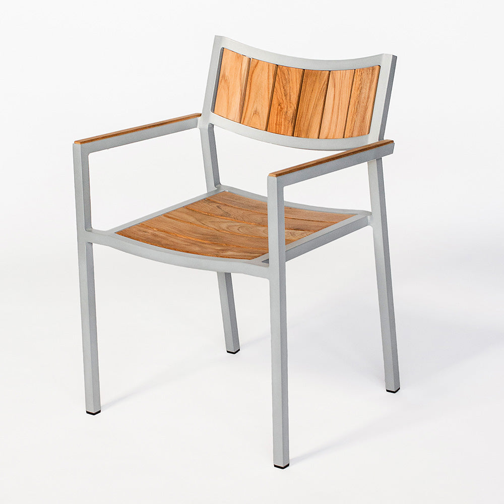 Jane Hamley Wells ELLA Smile Stacking Armchair - Teak - New CLOSEOUT