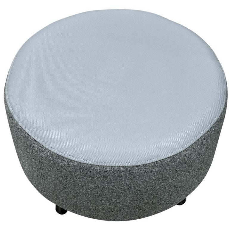 Kimball Joelle Round Ottoman, Grey - New