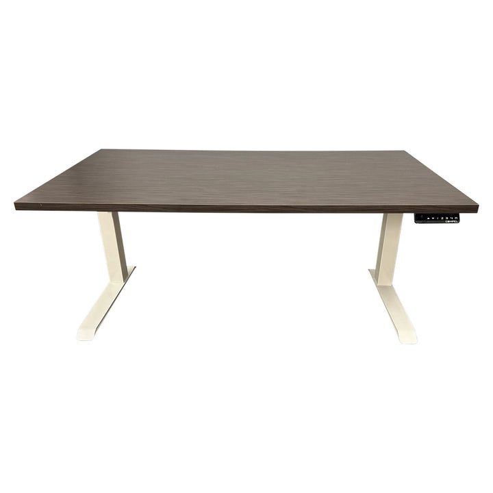 Compel Hilo Height Adjustable Desk, Walnut - Preowned