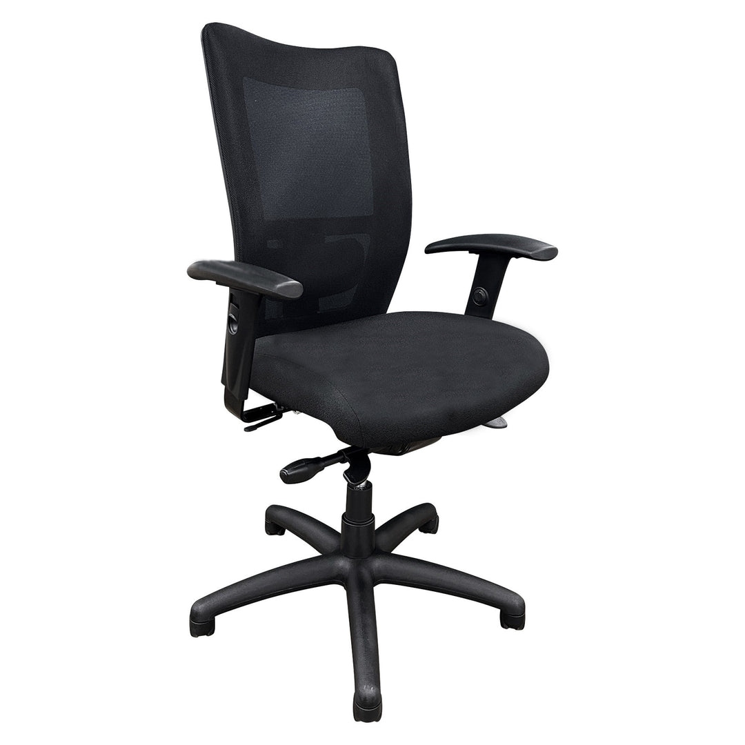 National Mix-it Ergonomic Task Chair, Black - Preowned