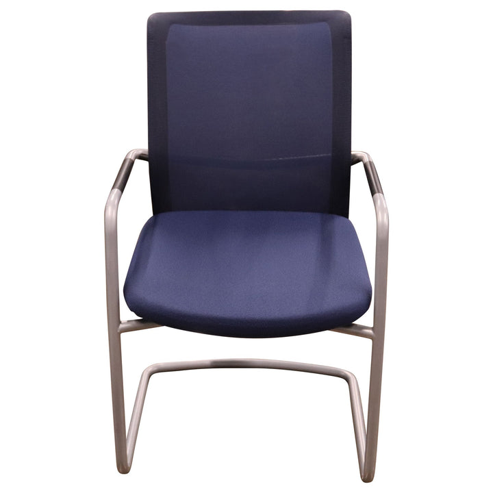 Nienkamper Sled Base Side Chair, Midnight Blue -Preowned