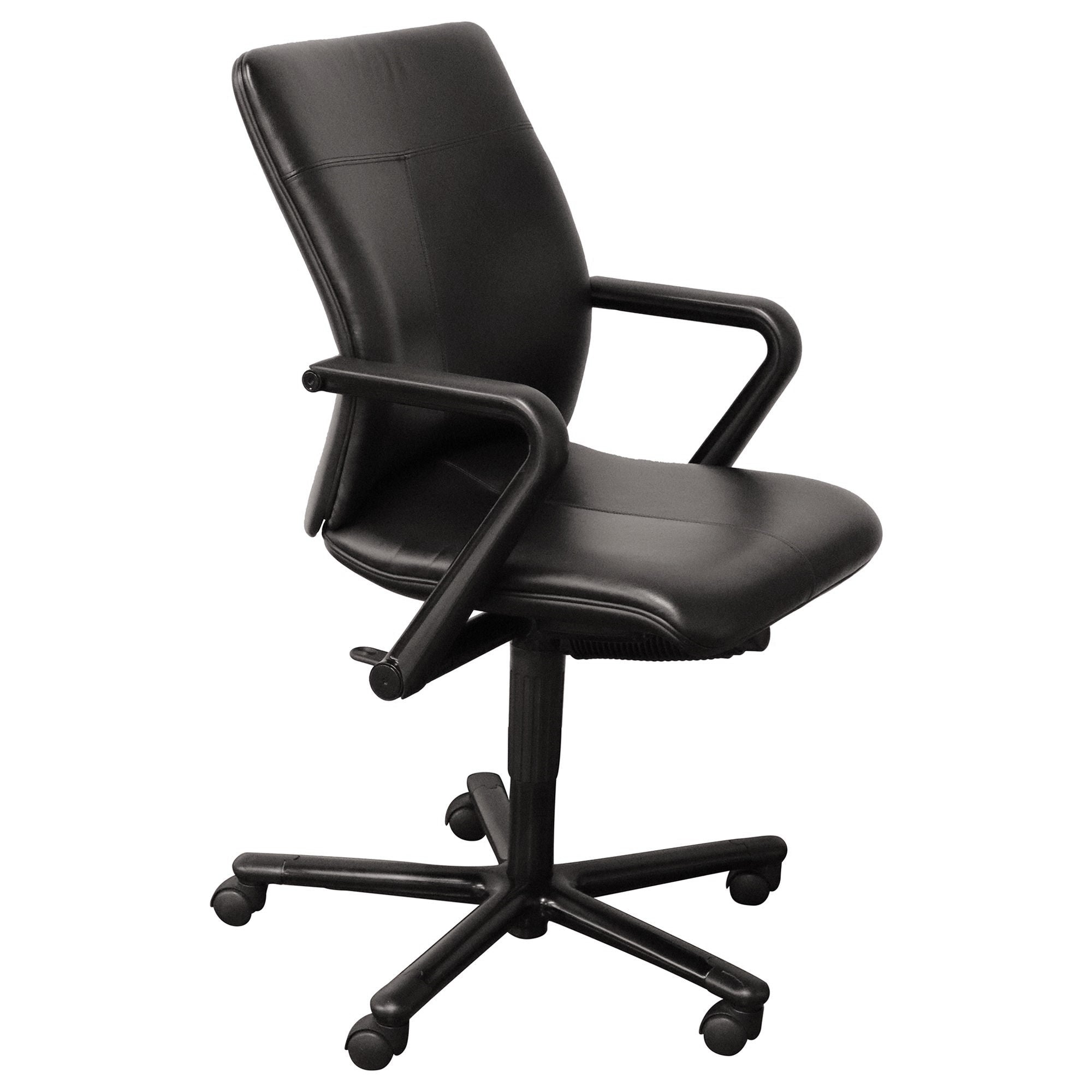 Black Vinyl Conference Chair, Preowned