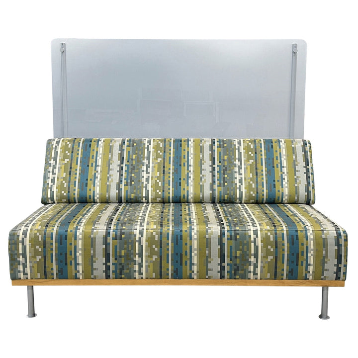 JOFCO Lounge Seat With Privacy Backboard, Anagram Textile - Preowned