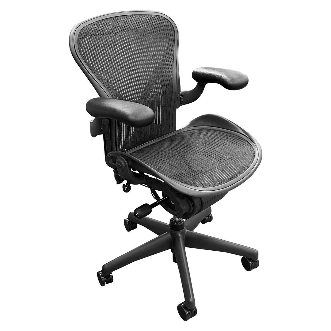 Herman Miller Aeron Ergonomic Task Chair Size A, Posture Fit, Carbon Mesh - Preowned