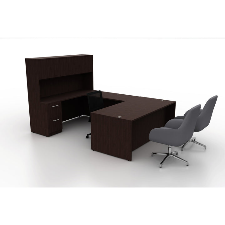 Pivit Casegoods U Desk Bundle with Lucky and Hudson Chairs - New
