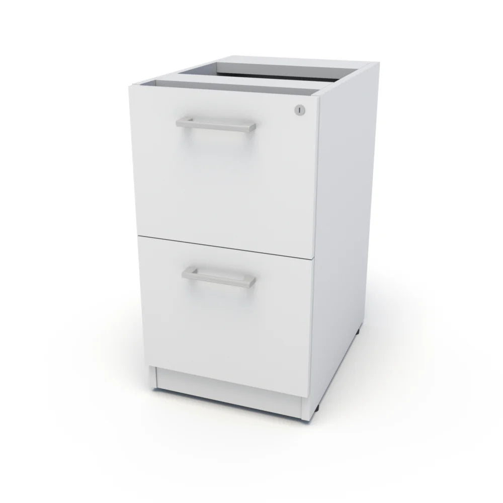 Compel Nova Integrated - FF - Storage Pedestal File Cabinet, White - New CLOSEOUT