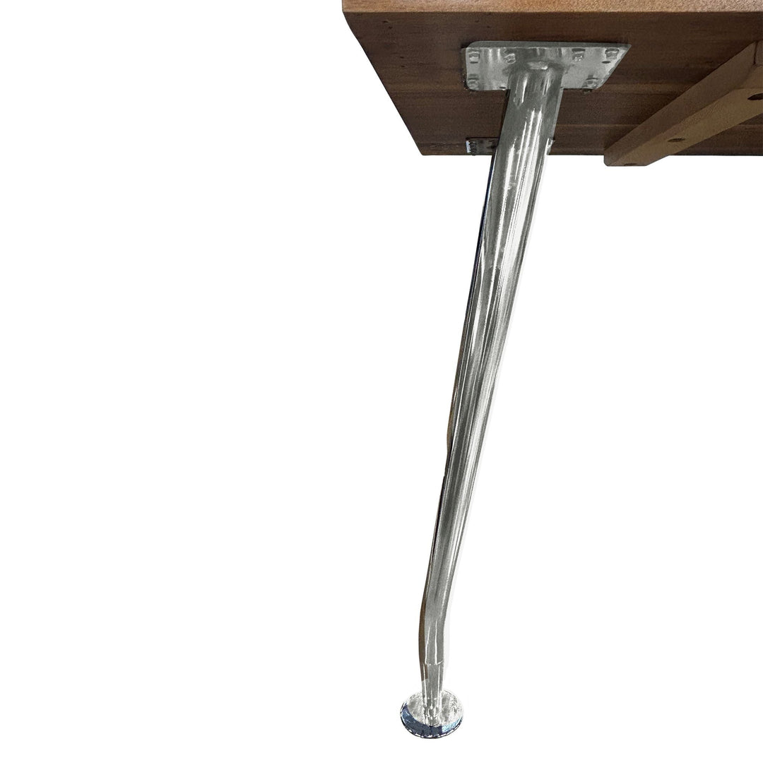 Room & Board Butcher Block 60" x 30" Chrome Angle Leg Desk, Brown Maple Top - Preowned