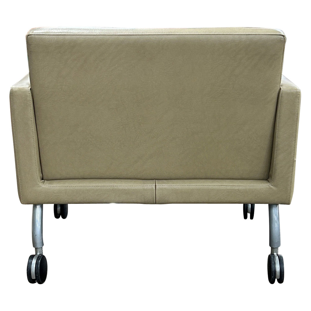 Coalesse Sidewalk Lowback Lounge Mobile Chair, Beige - Preowned