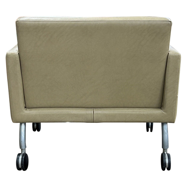 Coalesse Sidewalk Lowback Lounge Mobile Chair, Beige - Preowned