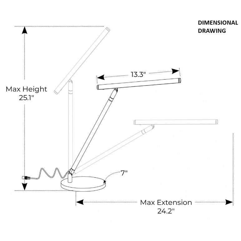 MAIA Personal LED Task Light, Silver -Preowned