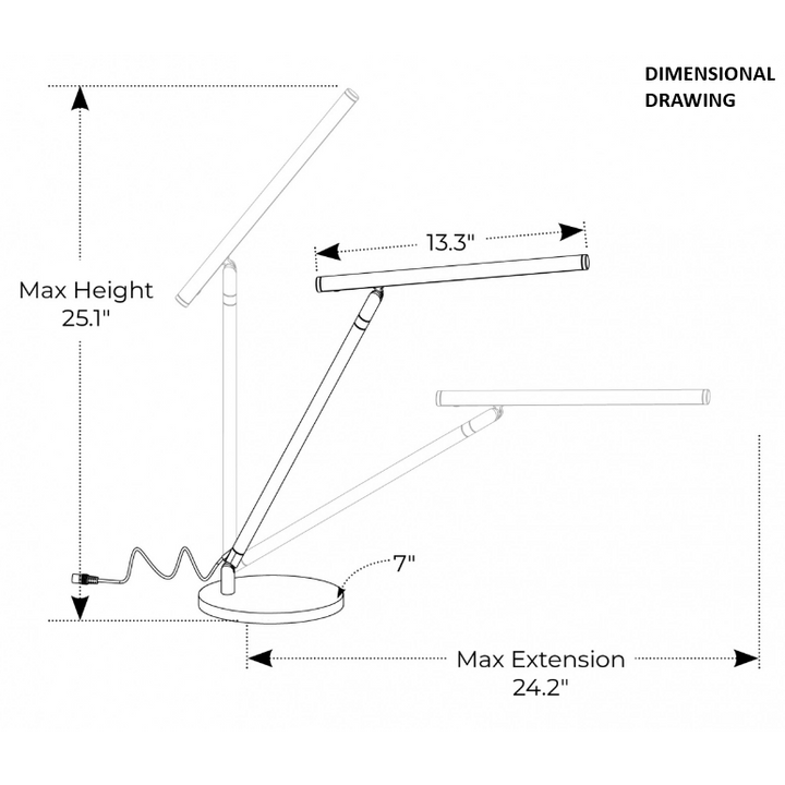 MAIA Personal LED Task Light, Silver -Preowned