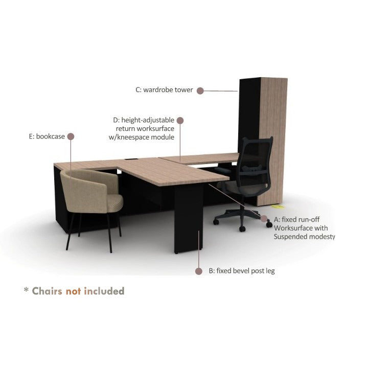 Teknion Expansion Private Office, Provincial Oak - Preowned