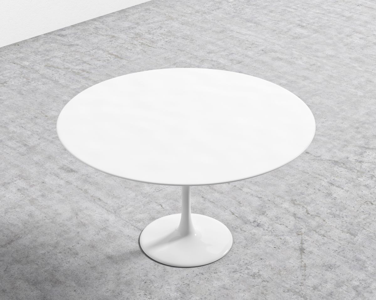 Knoll 48" Saarinen Tulip Dining Table, White - Preowned
