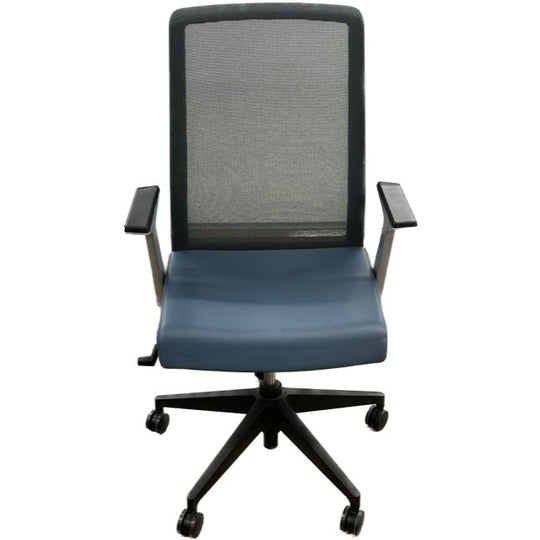 Haworth Very Ergonomic Task Chair Blue Preowned Rework Office Furniture 5400