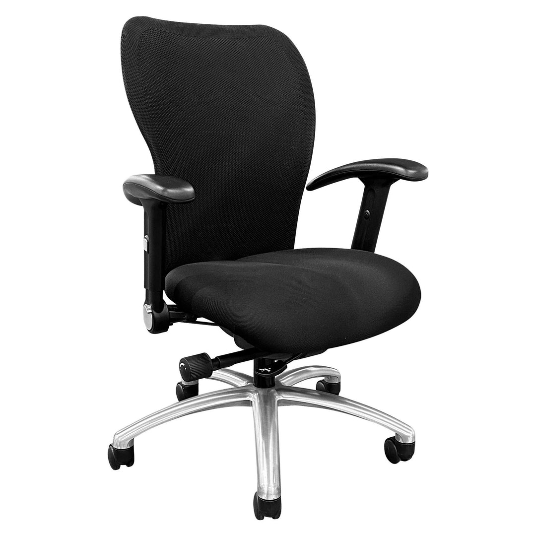 VIA Riva Mesh Ergonomic Task Chair, Black - Preowned