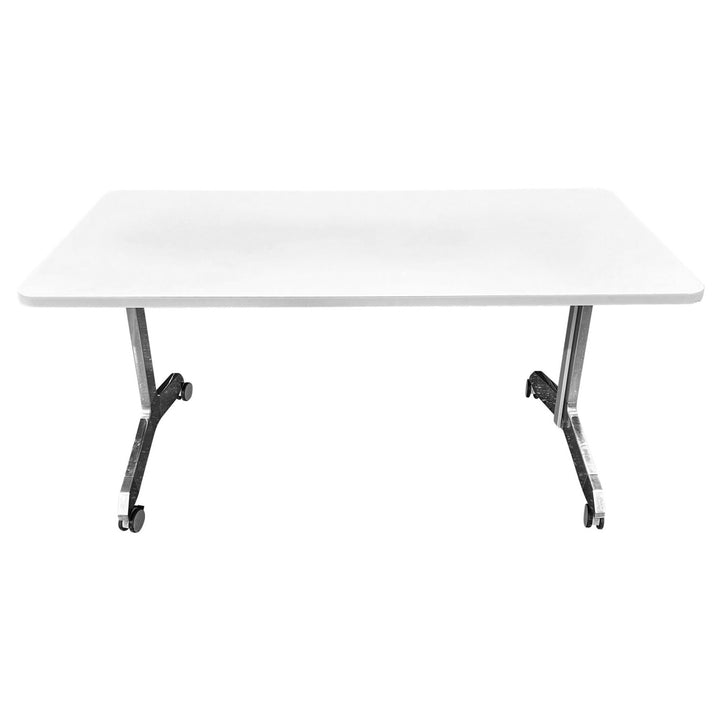 Nienkamper Metronome Flip Top Mobile Training Table, White - Preowned