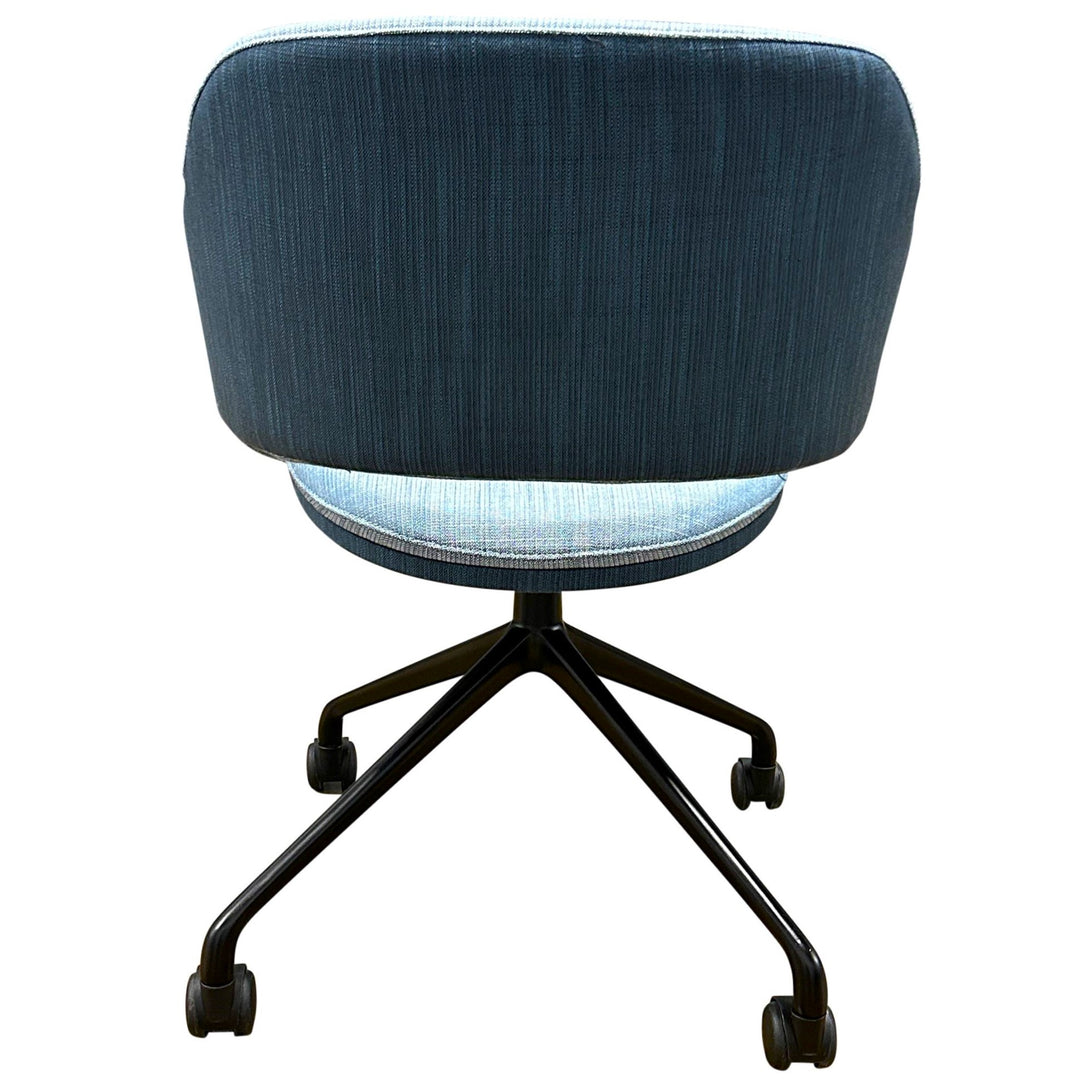 Source International Martini Swivel Guest Chair, Blue - Preowned