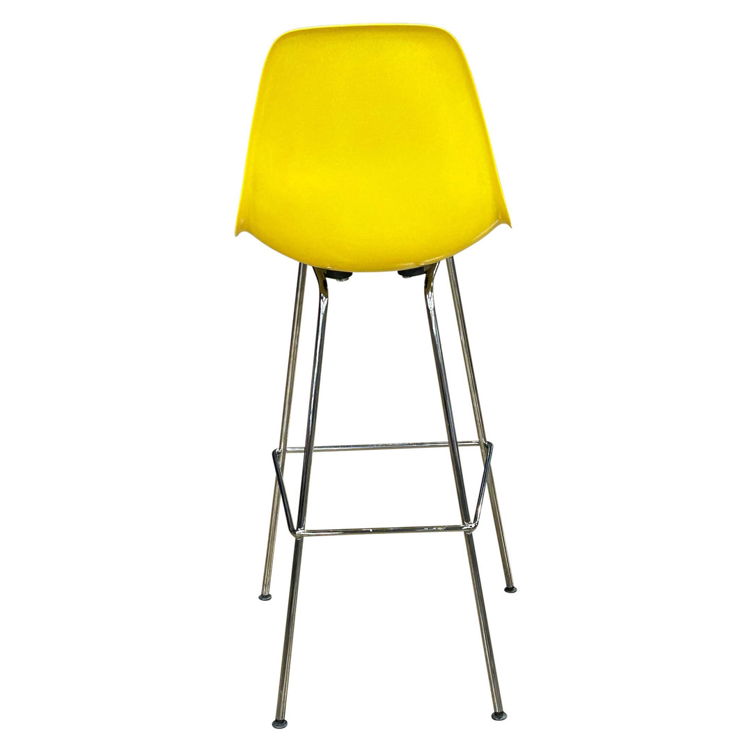 Herman Miller Eames Molded Plastic Stool with Seat Pad, Yellow - Preowned