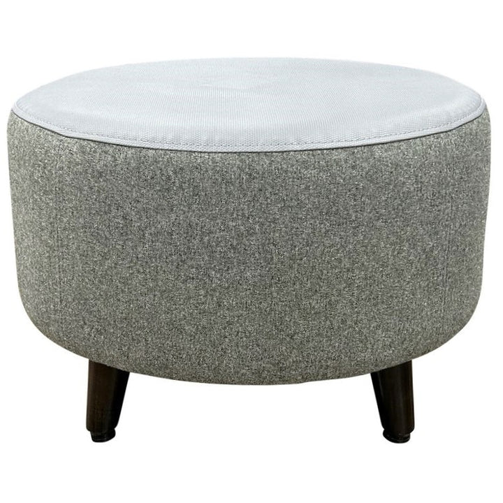 Kimball Joelle Round Ottoman, Grey - New