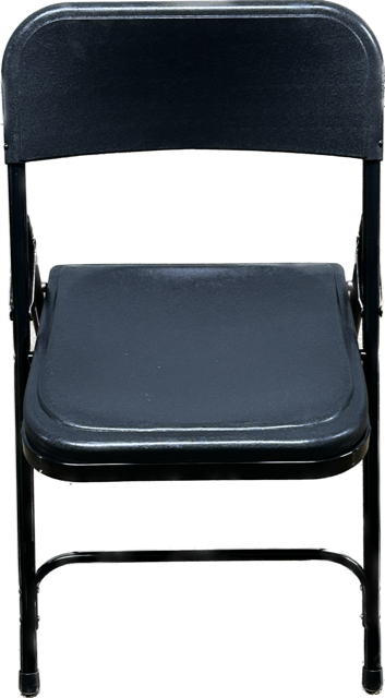 National PS Lightweight Folding Chair, Black Frame and Seat - Preowned