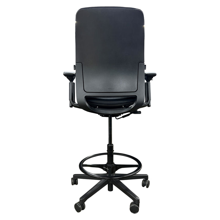 Steelcase Amia Ergonomic Task Arm Stool, Black - Preowned